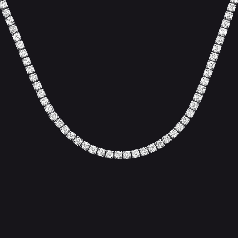 3 mm glitzernde Halskette mit Zirkonia für Männer und Frauen