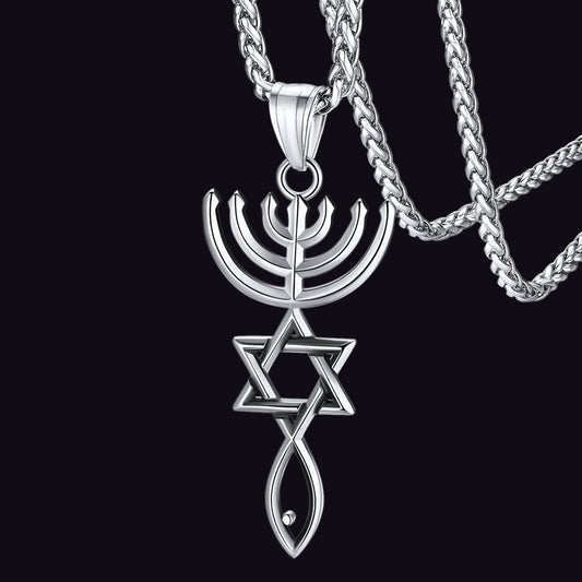 Messianisches Siegel Jerusalem Halskette Amulett Anhänger