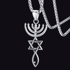 Messianisches Siegel Jerusalem Halskette Amulett Anhänger