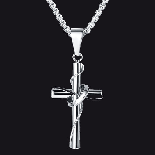 Christian Halo Ring Kreuz Halskette Anhänger Männer