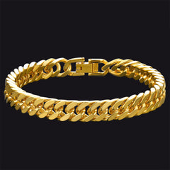 Armband mit kubanischer Gliederkette, 8/12/17 mm Breite