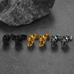 Gothic Keltischer Knoten Totenkopf Ohrstecker für Männer