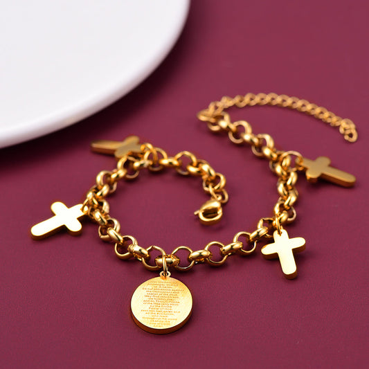 Schutzpatron St. Michael Charm Kreuz Armband