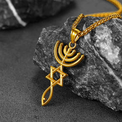 Messianisches Siegel Jerusalem Halskette Amulett Anhänger