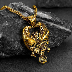 Colar Viking Odins Ravens Pingente Huginn Muninn