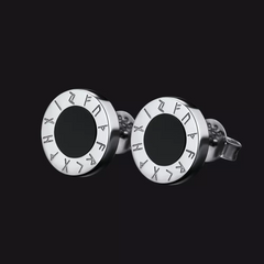 Brincos de diamante de ônix preto em prata esterlina para homens