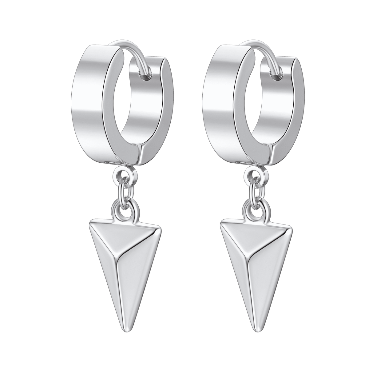 Triangle Spike Dangle Hoop Earrings For Men Women