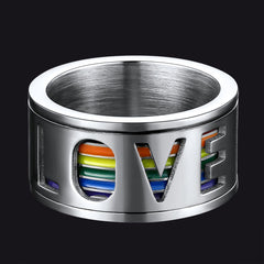 Rainbow Love Pride Ring LGBT