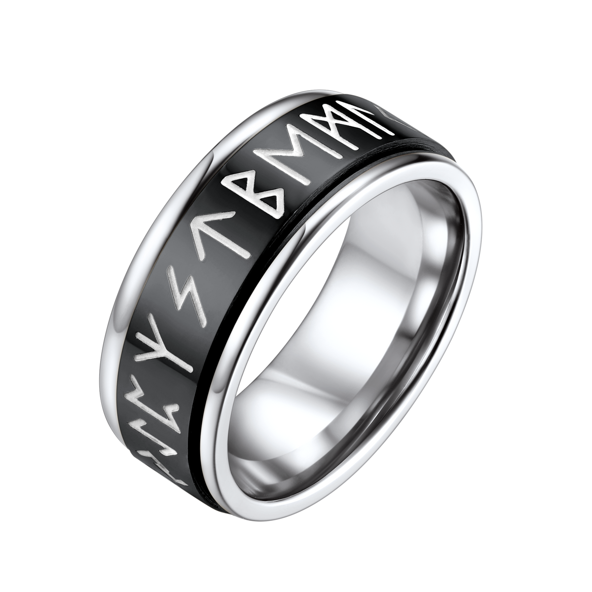 Viking Runes Stainless Steel Ring Men Couple
