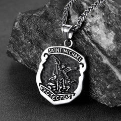 Katholische Saint Michael Anhänger Halskette Männer