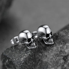 Brincos de caveira góticos punk para homens