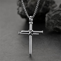 Christliche Nagelkreuz-Anhänger-Halskette für Herren