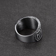 Anel de Runa Valknut Viking Nórdico Masculino