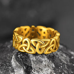 Irish Triquetra Celtic Knot Ring Men Women