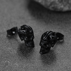 Gothic Keltischer Knoten Totenkopf Ohrstecker für Männer