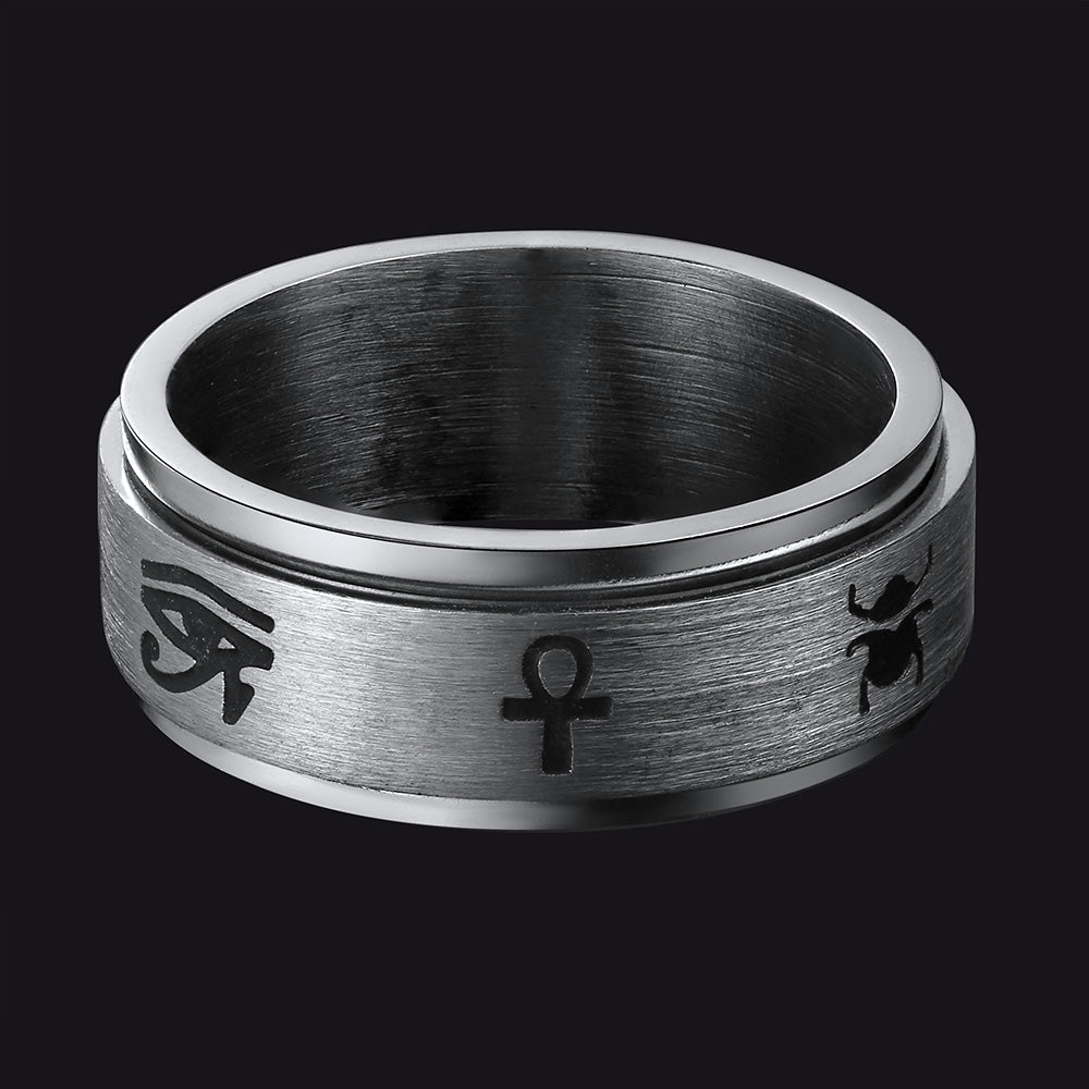 Egyptian Eye Horus Spinning Ring