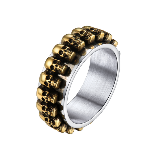 Anel de Caveira Gótica Anel Masculino