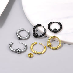 Samll Piercing Huggie Hoop Earrings Set For Men 3 Pairs