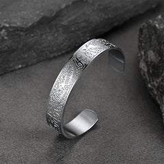 Pulseira de joia viking gravada, pulseira de árvore celta da vida