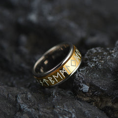 Viking Runes Stainless Steel Ring Men Couple