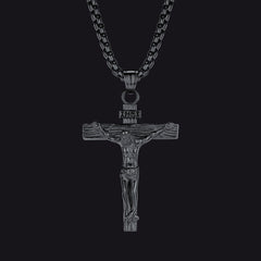 Colar católico com crucifixo e pingente de Jesus para homens e mulheres