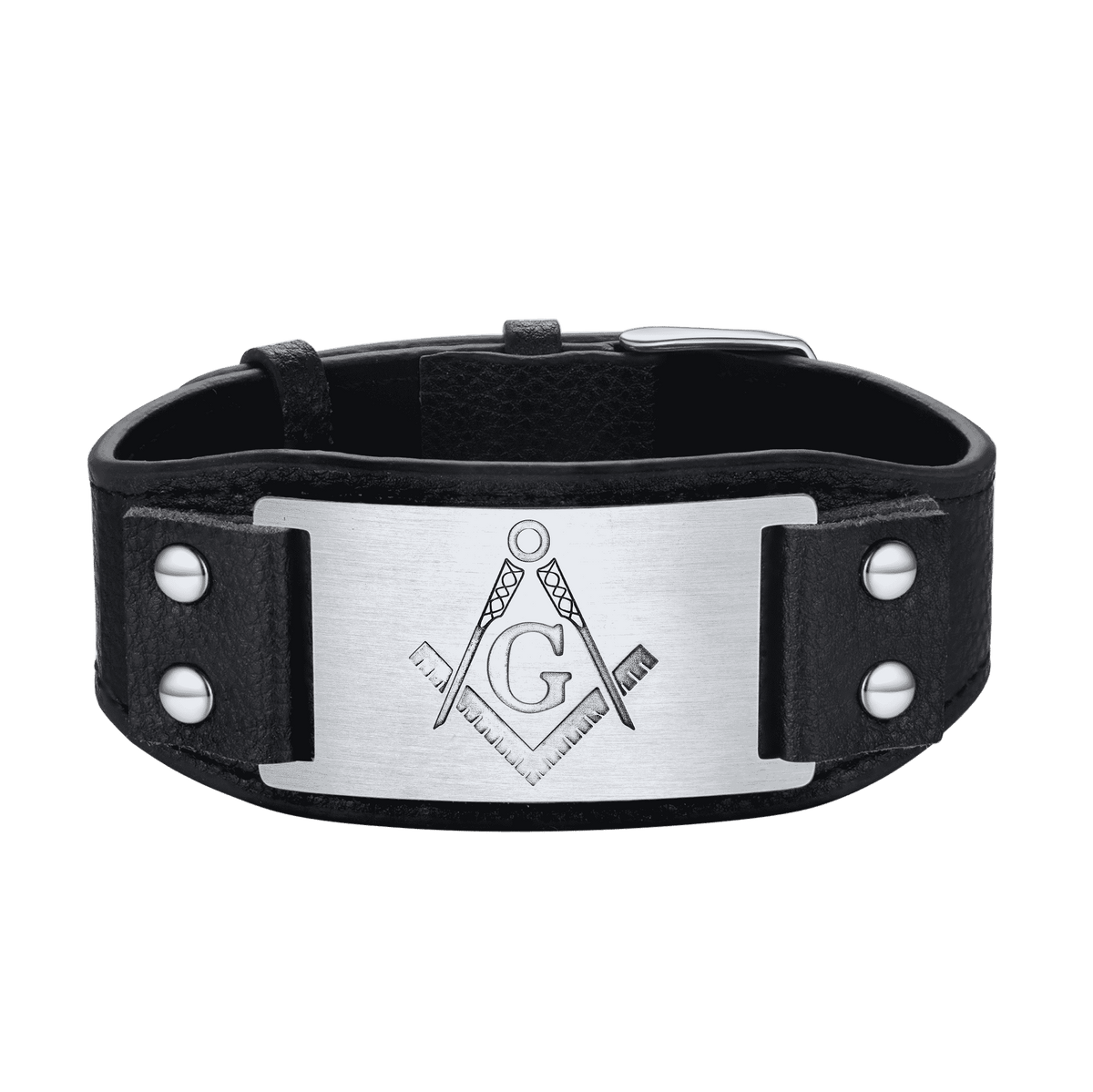 Masonic Cuff Leather Wristband Bracelet