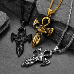 Ägyptische Ankh Kreuz Halskette Auge Horus Männer