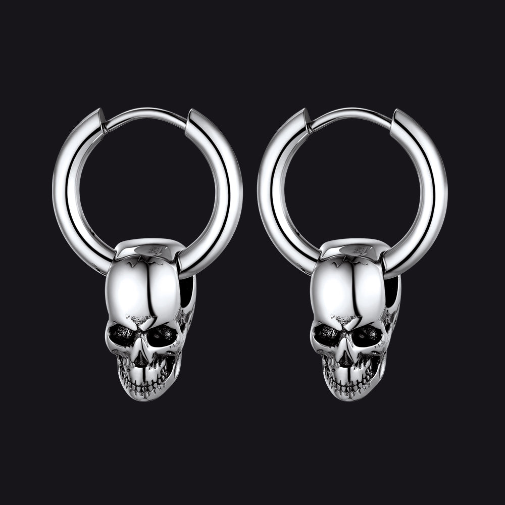 Coole Totenkopf-Creolen für Männer und Frauen
