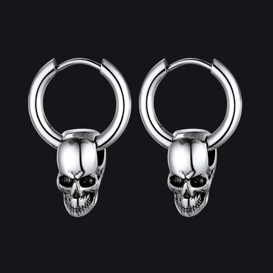 Coole Totenkopf-Creolen für Männer und Frauen