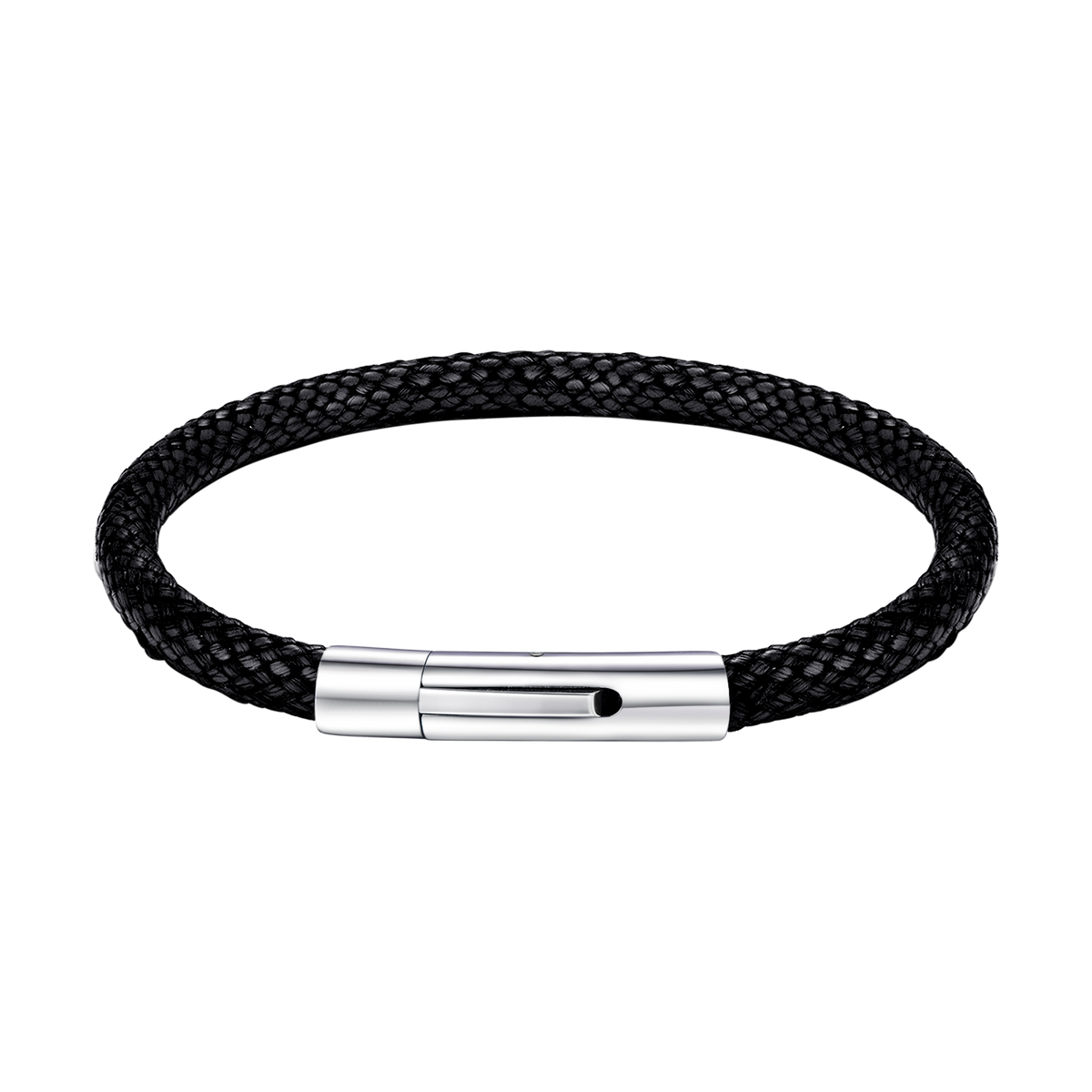 Geflochtenes Echtlederarmband mit Verschluss