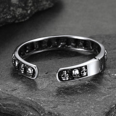 Totenkopf Manschette Gothic Punk Armreifen Armband
