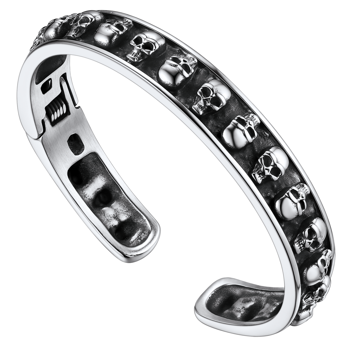 Totenkopf Manschette Gothic Punk Armreifen Armband