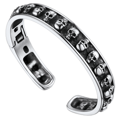 Totenkopf Manschette Gothic Punk Armreifen Armband