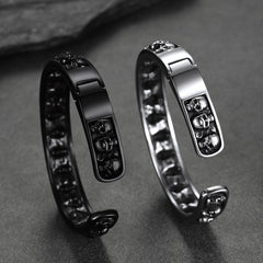 Totenkopf Manschette Gothic Punk Armreifen Armband