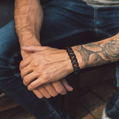 Pulseira de corrente cubana robusta celta de aço inoxidável