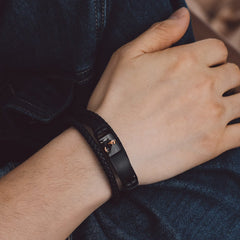 Personalisiertes Lederarmband mit Bild als Geschenk