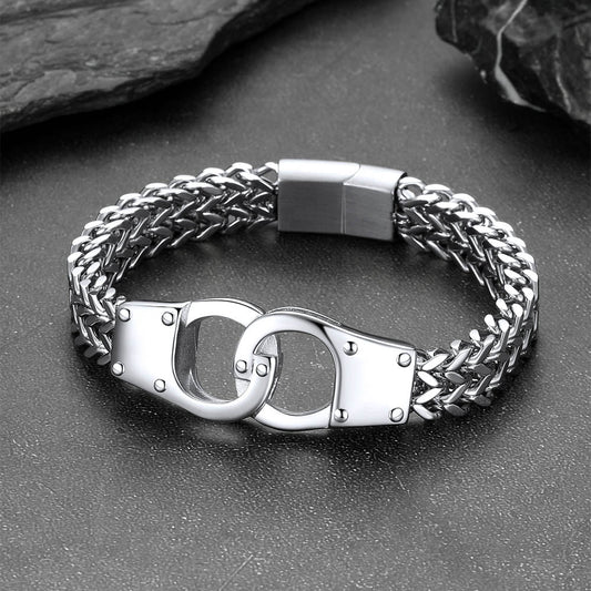 Handschellenkette Keltischer Knoten aus Edelstahlarmband