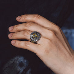 Stainless Steel Masonic Signet Ring Men Freemasonry