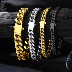 Pulseira de corrente cubana Miami com 5/7/9/12 mm de largura