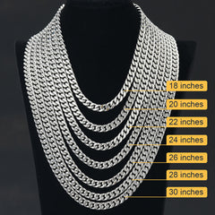 Conjunto de pulseiras de corrente cubana Miami 9 mm
