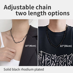 Gothic Thorn Barb Wire Chain Link Halskette Geburtstagsgeschenk für Männer