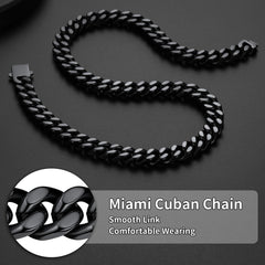 Conjunto de pulseiras de corrente cubana Miami 9 mm