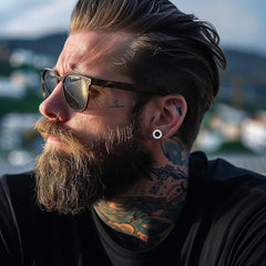 Brincos de diamante de ônix preto em prata esterlina para homens