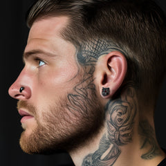 Vintage Tiger Stud Earrings for Men