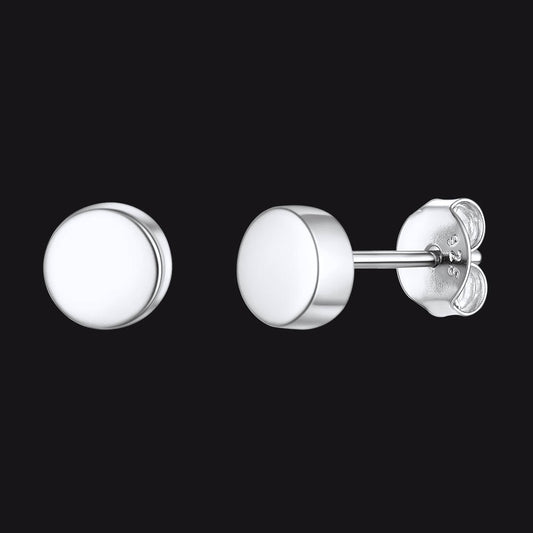 Ohrstecker aus Sterlingsilber mit Punkten für Damen und Herren