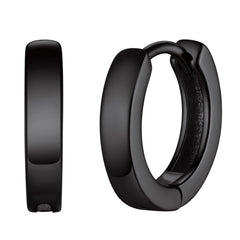 Brincos Huggie Hoop Clássicos de Prata Esterlina para Homens e Mulheres