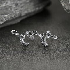 Brincos Ear Cuff de Polvo em Prata de Lei para Homens