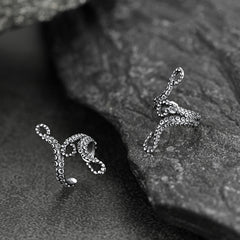 Brincos Ear Cuff de Polvo em Prata de Lei para Homens