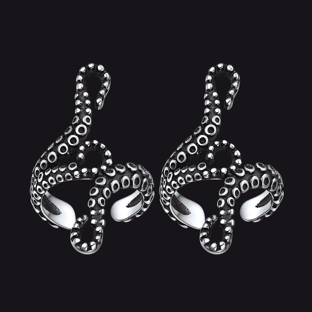 Brincos Ear Cuff de Polvo em Prata de Lei para Homens