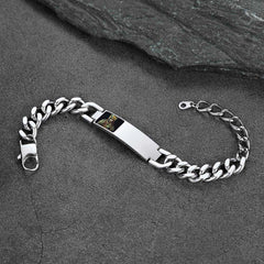 Personalisiertes Namensschild Cuban Link Chain Bild Geschenkarmband